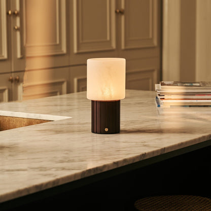Ingmar Dark Brown Rechargeable Table Lamp | Cordless, 3 Light Colors & Dimmable