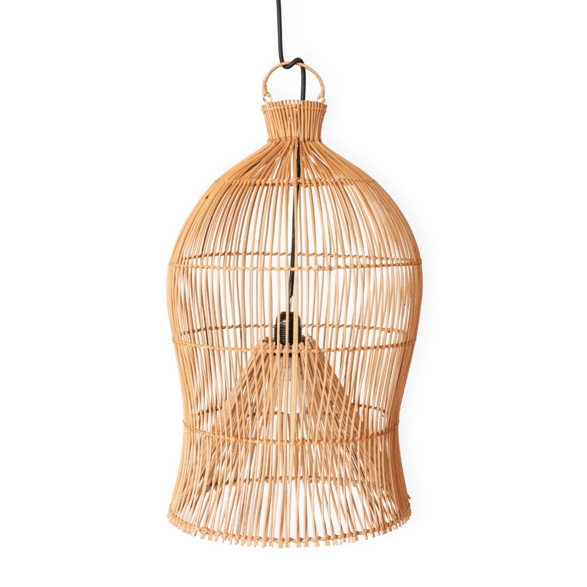 Rotan lampenkap – Boho hanglamp – plafondlamp hangend – Boho plafondlamp MAHARA (Ø35 cm) – Soeji (foto 5 van 7)