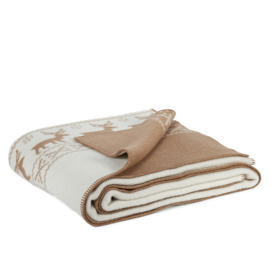 Deken van merinowol Rendeer - beige – MoST Blankets
