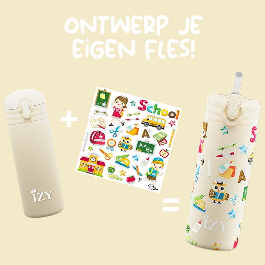 IZY Kids Thermosfles – Yellow School – 350ML