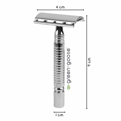 Green-Goose Klassieke Scheerset – Zilver Vlindersluiting