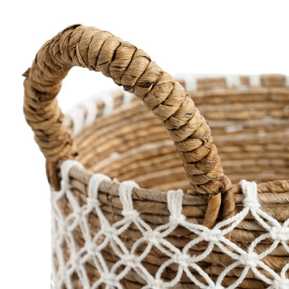 De gekruiste gestikte macrame -mand - m