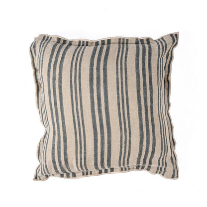 De Nordic Stripe Kussenhoes - Natuurlijk Zwart - 50x50
