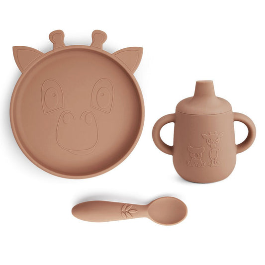 Nuuroo Elke Siliconen Eetset 3-Pack Chocolate Malt