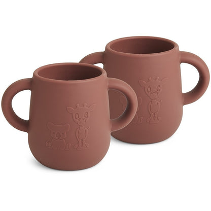 Abiola Siliconen Drinkbeker – 2-pack | Mahonie | 145 ml