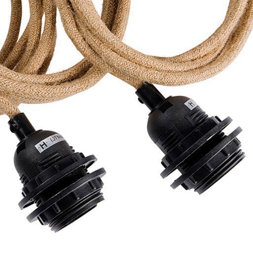 Fitting Lampen Plafond - Naturel Zwart - 3 Fittings – Bazar Bizar Living (foto 2 van 2)