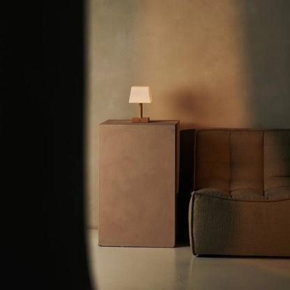 Tommy lichtbruine houten oplaadbare tafellamp