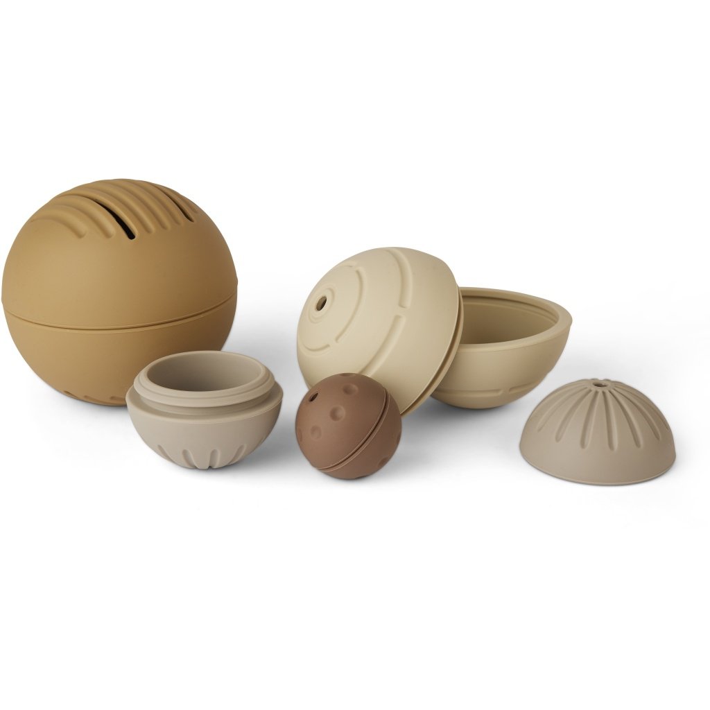 Neo siliconen ballen – 4 stuks, bruin mix