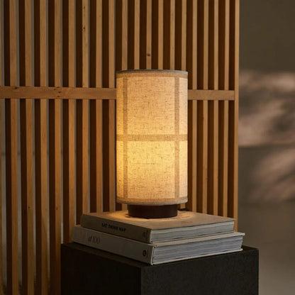Sakura Donkerbruine Tafellamp | Linnenmix Schaduw & Stijlvolle Verlichting