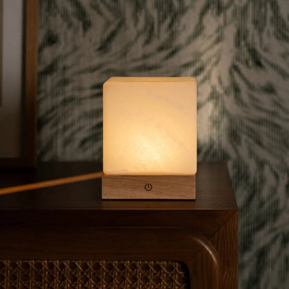 Yce Lichtbruine oplaadbare houten lamp