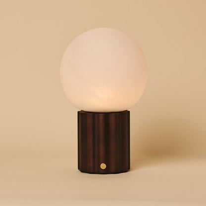 Wim Dark Brown Rechargeable Table Lamp | 3 Light Colors, Modular Lampshade & Cordless