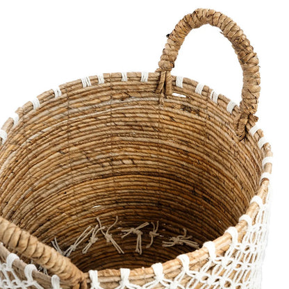 De gekruiste gestikte macrame -mand - m