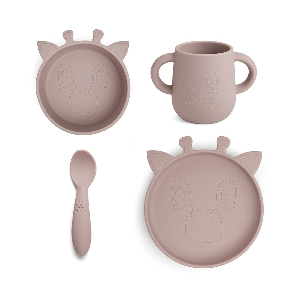 Lykke Dinerset 4-Pack Giraffe Woodrose