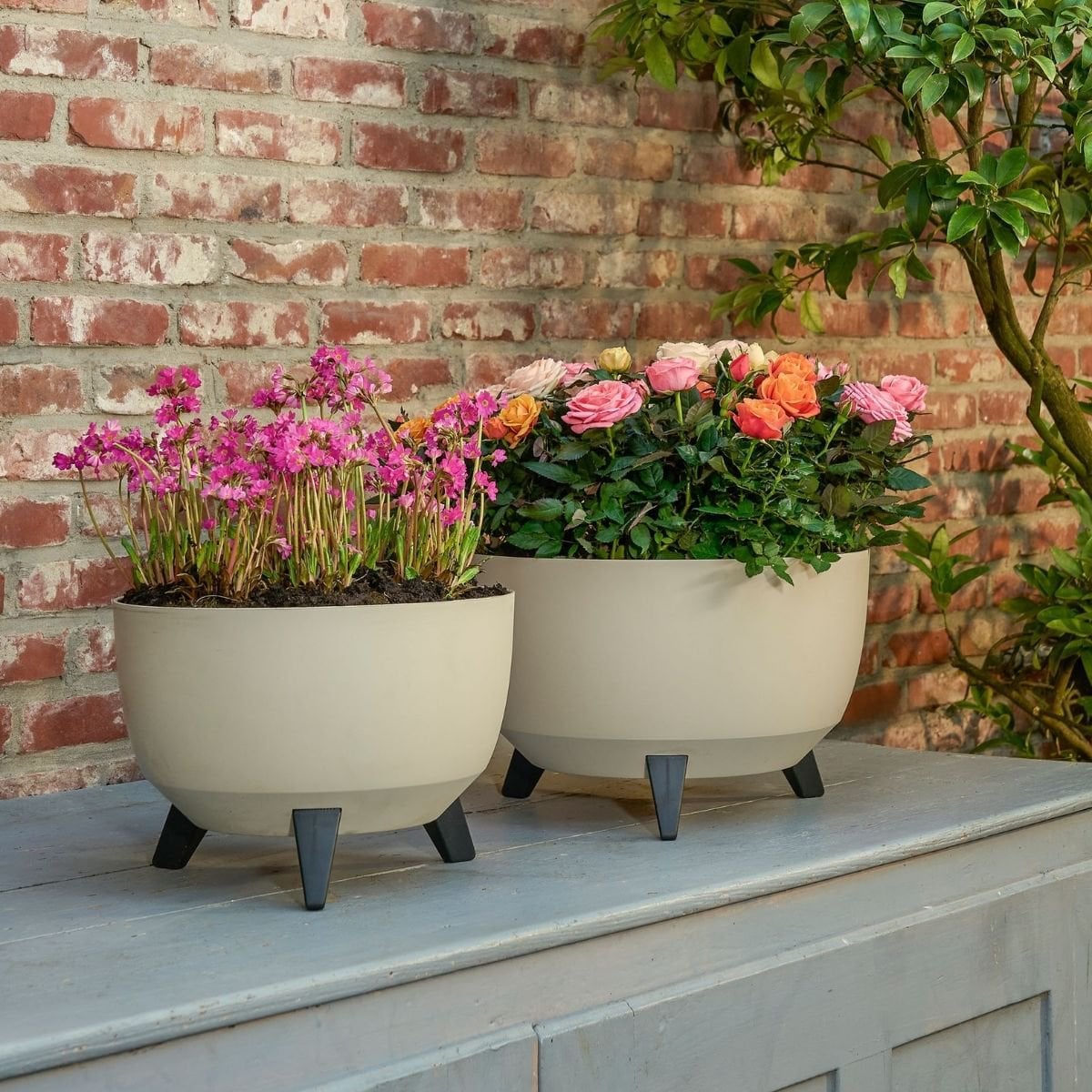 Plantenbak buiten Doppio Beige – Mica Decorations (foto 3 van 8)