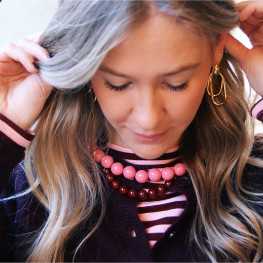 Kralenketting XXL - roze