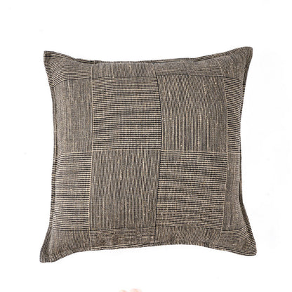 The Bloc Party Kussenhoes - Zwart Naturel - 50x50