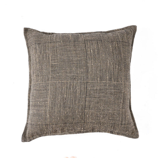 The Bloc Party Kussenhoes - Zwart Naturel - 50x50
