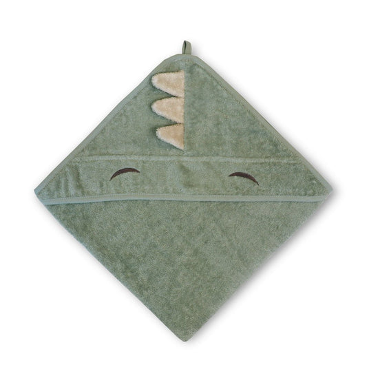 Nuuroo Aki Baby Baddoek met Capuchon – Lichtgroen Dino