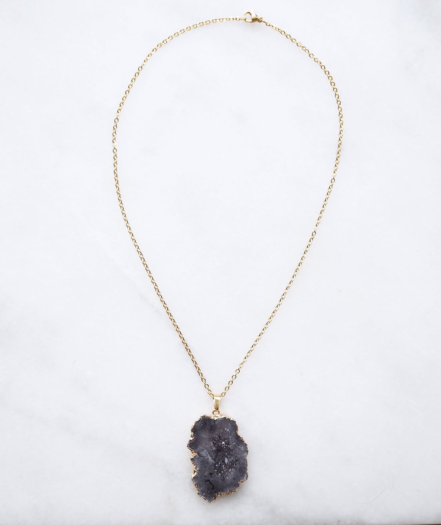 Smokey Druzy Sprinkle Ketting – aarding & kracht