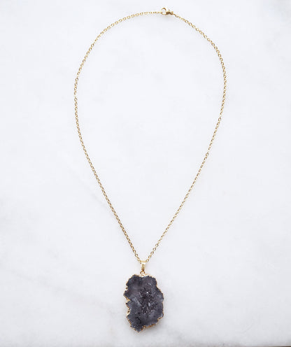 Smokey Druzy Sprinkle Ketting – aarding & kracht