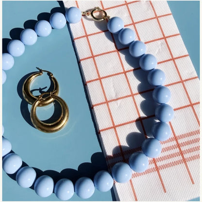 Kralenketting XXL - lichtblauw