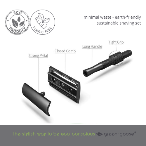 Green-Goose Klassieke Scheerset – Zwart