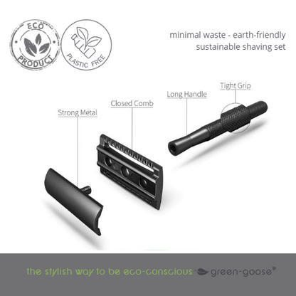 Green-Goose Klassieke Scheerset – Zwart