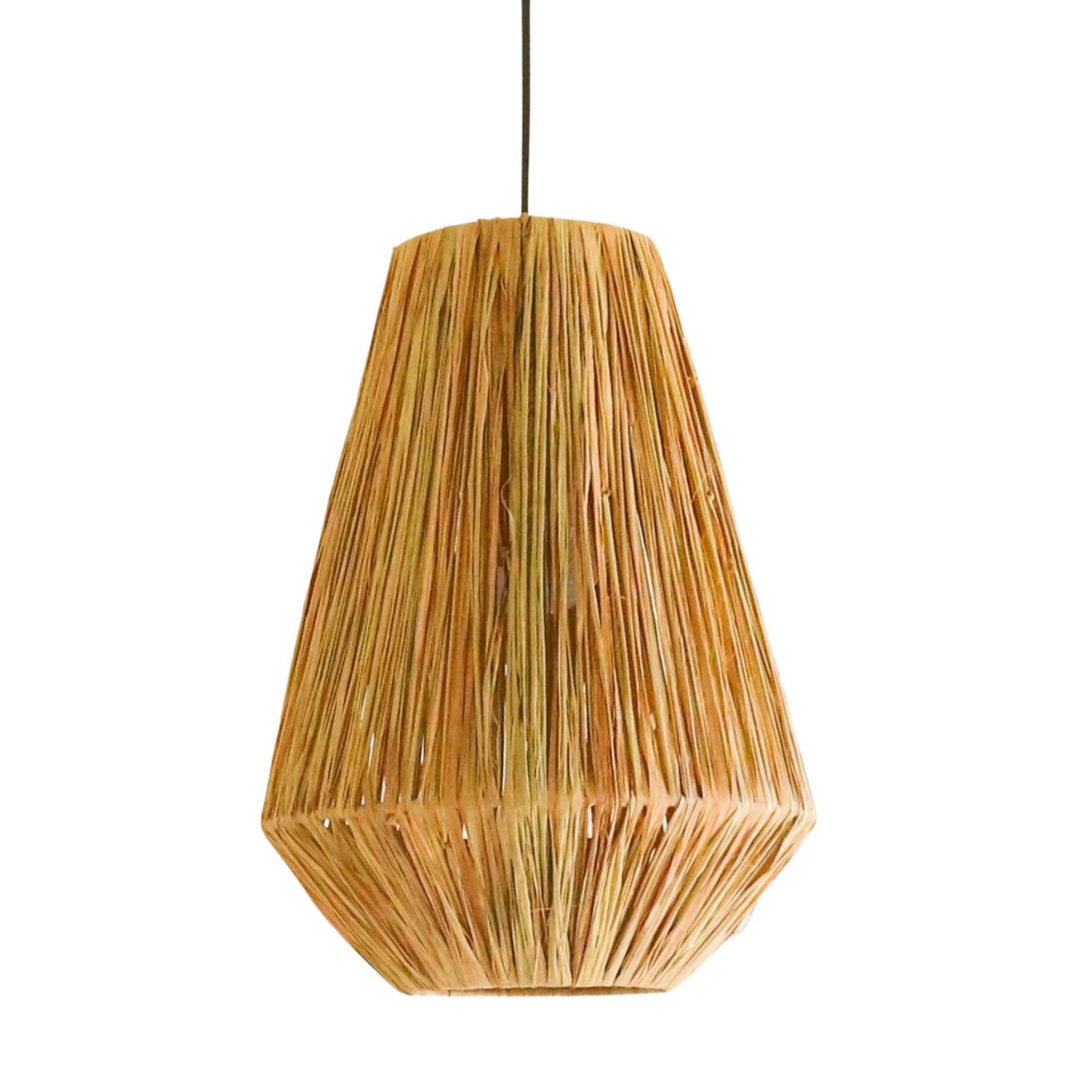 Lampenkap Plafondlamp Pendel rond ENDAH gemaakt van Raffia – Soeji (foto 6 van 6)
