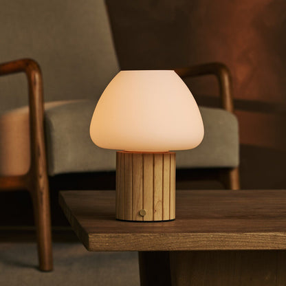 Romée Lichtbruine Oplaadbare Tafellamp | Modulaire lampenkap, dimbaar en 3 lichtkleuren