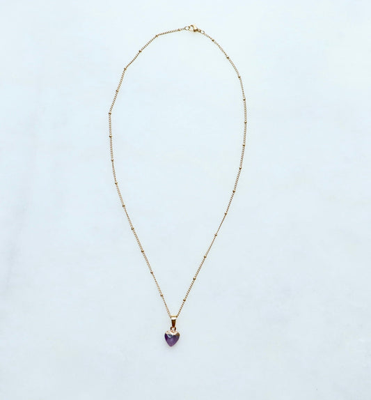 Amethist Hart Ketting (S) – rust & balans