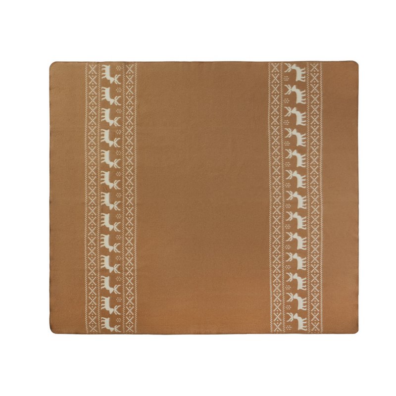 Deken van merinowol Rendeer - beige – MoST Blankets (foto 4 van 5)