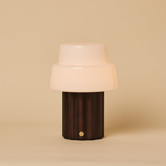 Laurent Dark Brown Rechargeable Table Lamp | Up to 100 Hours of Light, Versatile & Wood