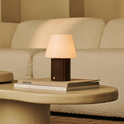 Lex Dark Brown Rechargeable Table Lamp | Stylish, Cordless & 3 Light Modes