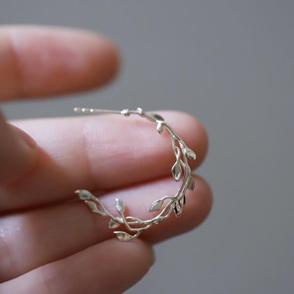 LanLivia Lauwerkrans Oorbellen Zilver