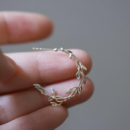 LanLivia Lauwerkrans Oorbellen Zilver