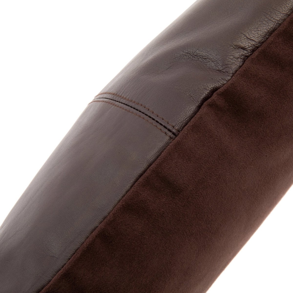 De leren kussenhoes met vier panelen - Choco - 40x40 – Bazar Bizar Living (foto 3 van 4)