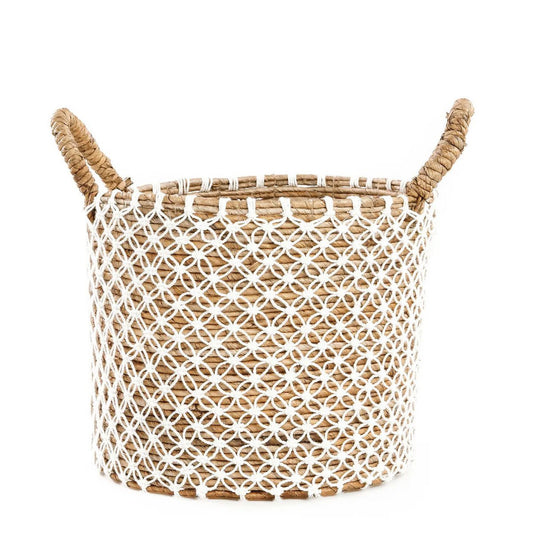 De gekruiste gestikte macrame -mand - m