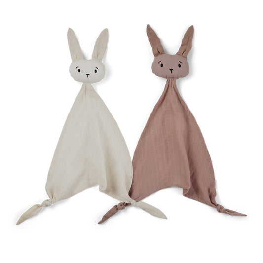 Nuuroo Ado Knuffeldoekje – 2-pack – Crème / Roze