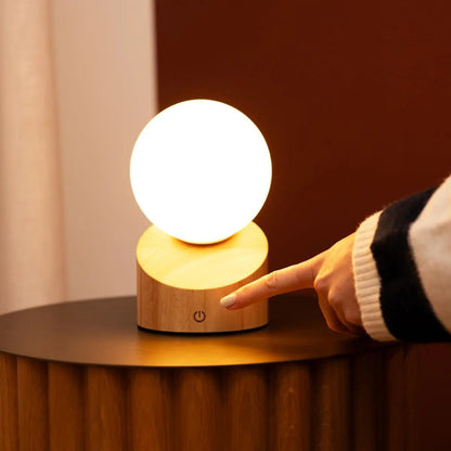 Morris lichtbruine oplaadbare lamp
