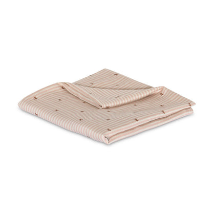 Bamboe mousseline inbakerdoeken – 2-pack – Stripe Bow