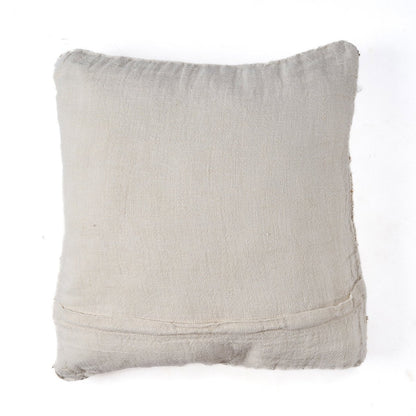 Kussenhoes met linnen draden - Wit naturel