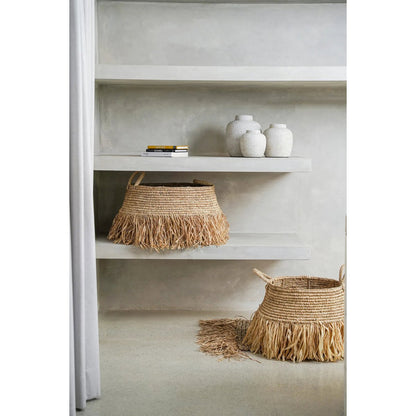 De raffia luxe manden - natuurlijk - groot