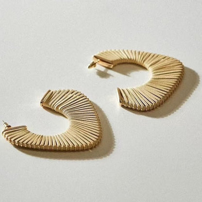 LanLivia Geweven Leather Hoops