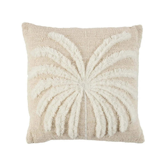 De Isla Palm Kussenhoes - Natuurlijk Wit