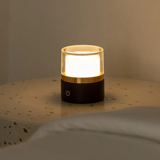 Leo Donkerbruine Oplaadbare Lamp