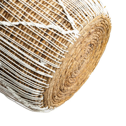 De rechte gestikte macrame -mand - l