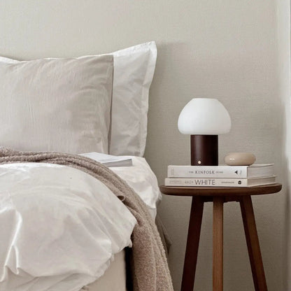 Fynn Donkerbruine Houten Oplaadbare Lamp