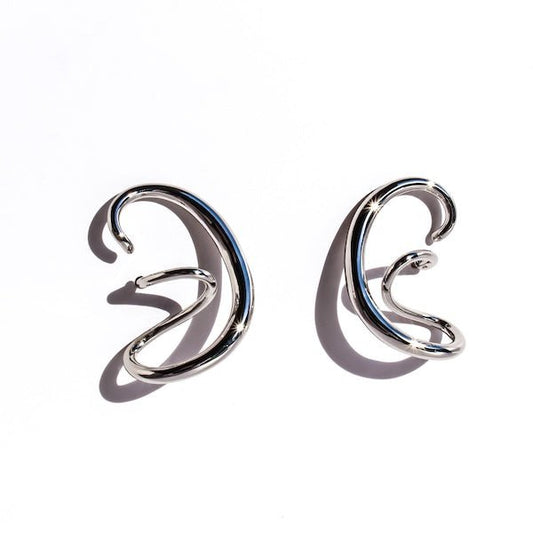 LanLivia Swirl Earrings Verzilverd