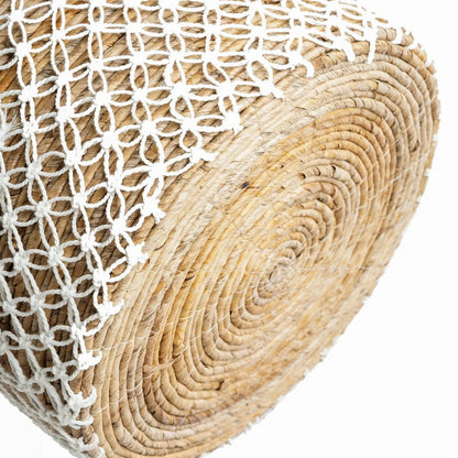De gekruiste gestikte macrame -mand - l