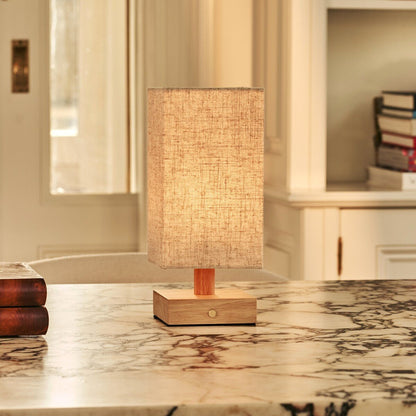 Bob Light Brown Cordless Wooden Table Lamp | Dimmable, Rechargeable & Up 100 Hours Battery Hours